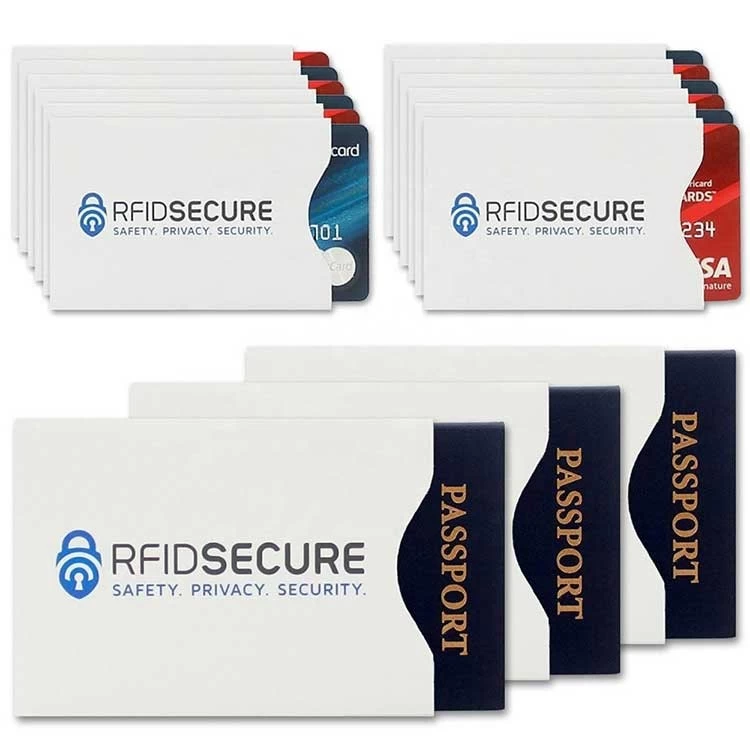 Manicotto di blocco RFID all'ingrosso Proteggi carta d'identità Carta di credito/Visa/Carta personale di sicurezza
