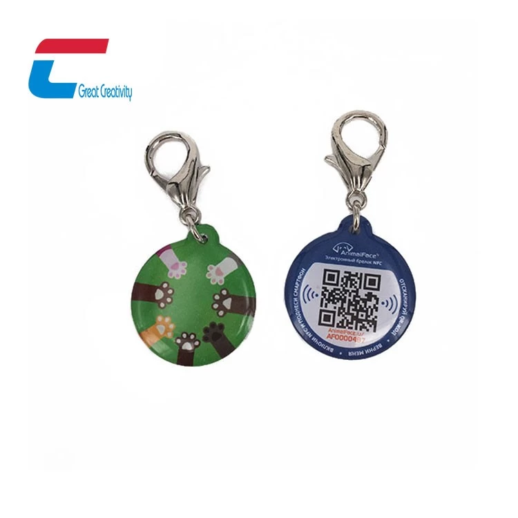Custom QR Code and URL Programmable Epoxy NFC Pet Tags
