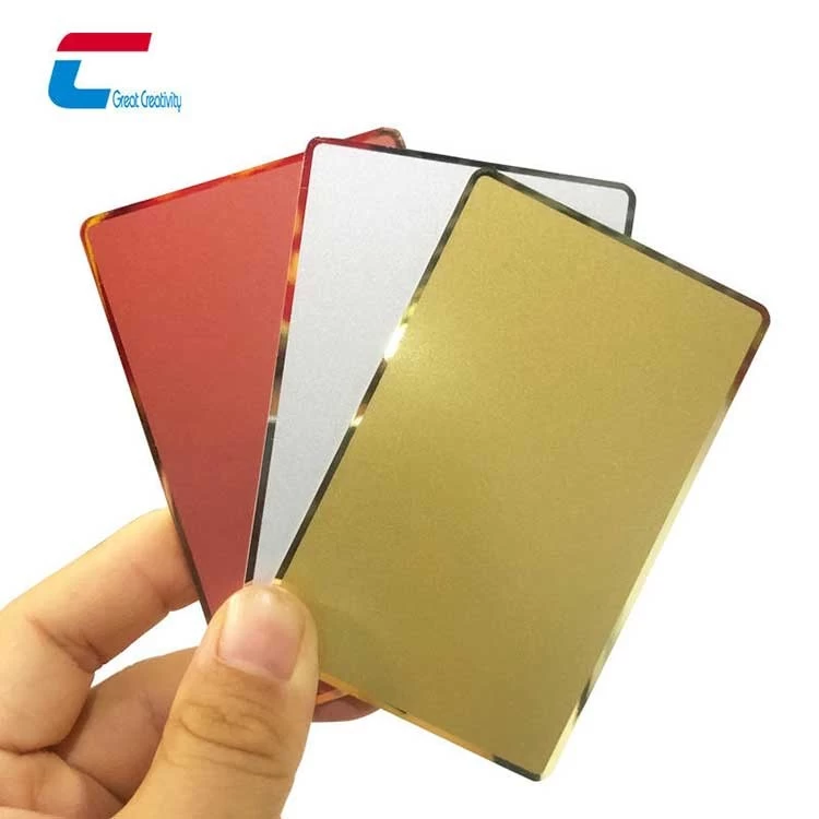 High Quality Mirror Gold/Rose Gold Contactless Metal NFC Smart Business Card Factory
