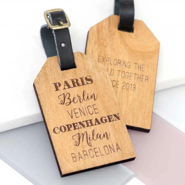 Custom Wooden Gift Labels Wooden Travel Tag Manutacturer