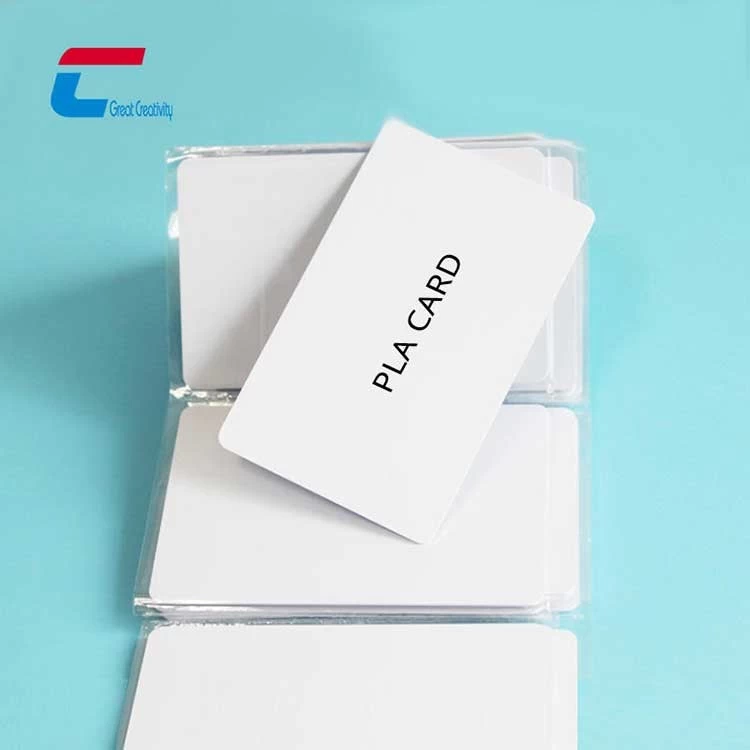 Eco-Friendly Biodegradable Polylactic Acid Pla Rfid Smart Blank Card Manufacturer