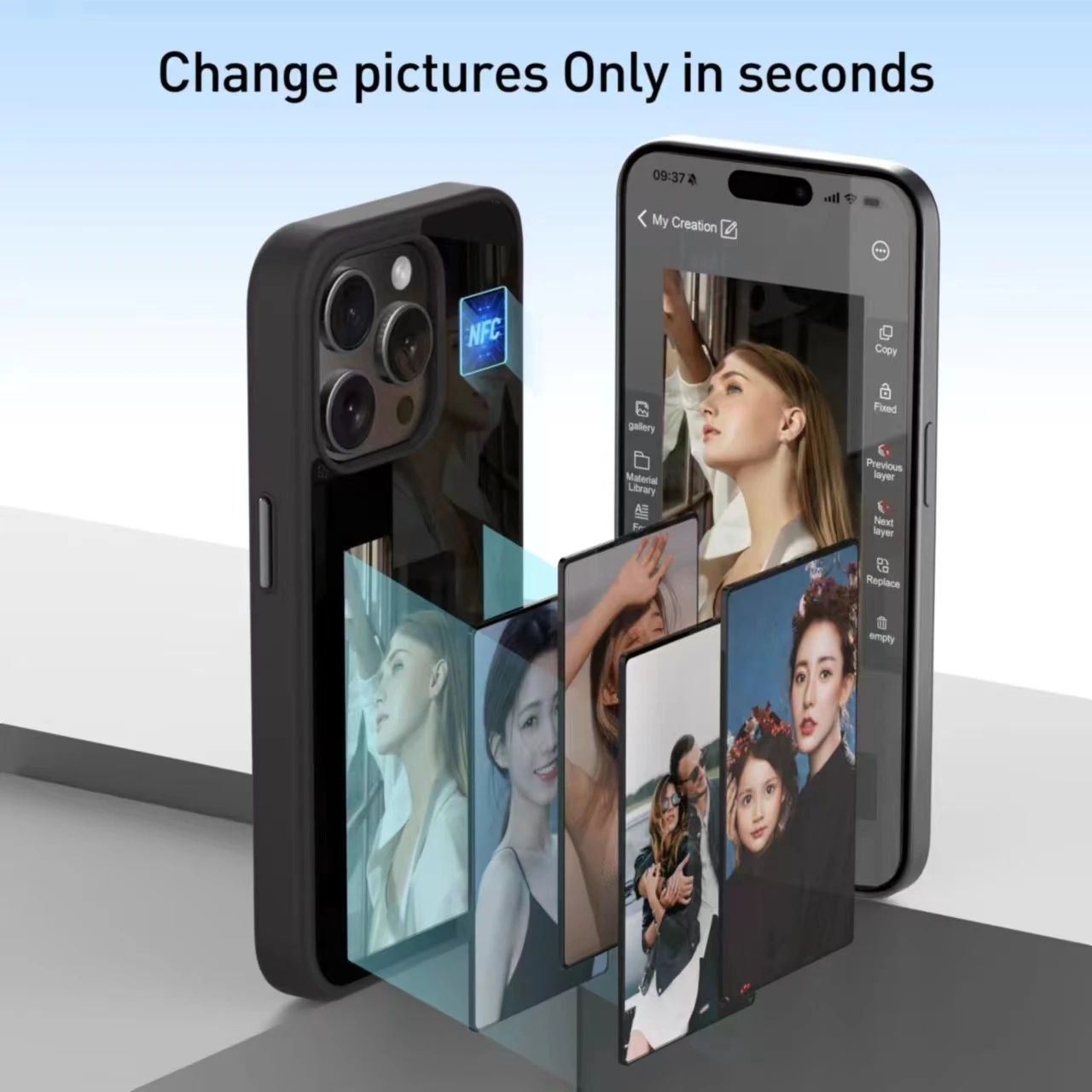 NFC Ink Screen Phone Case