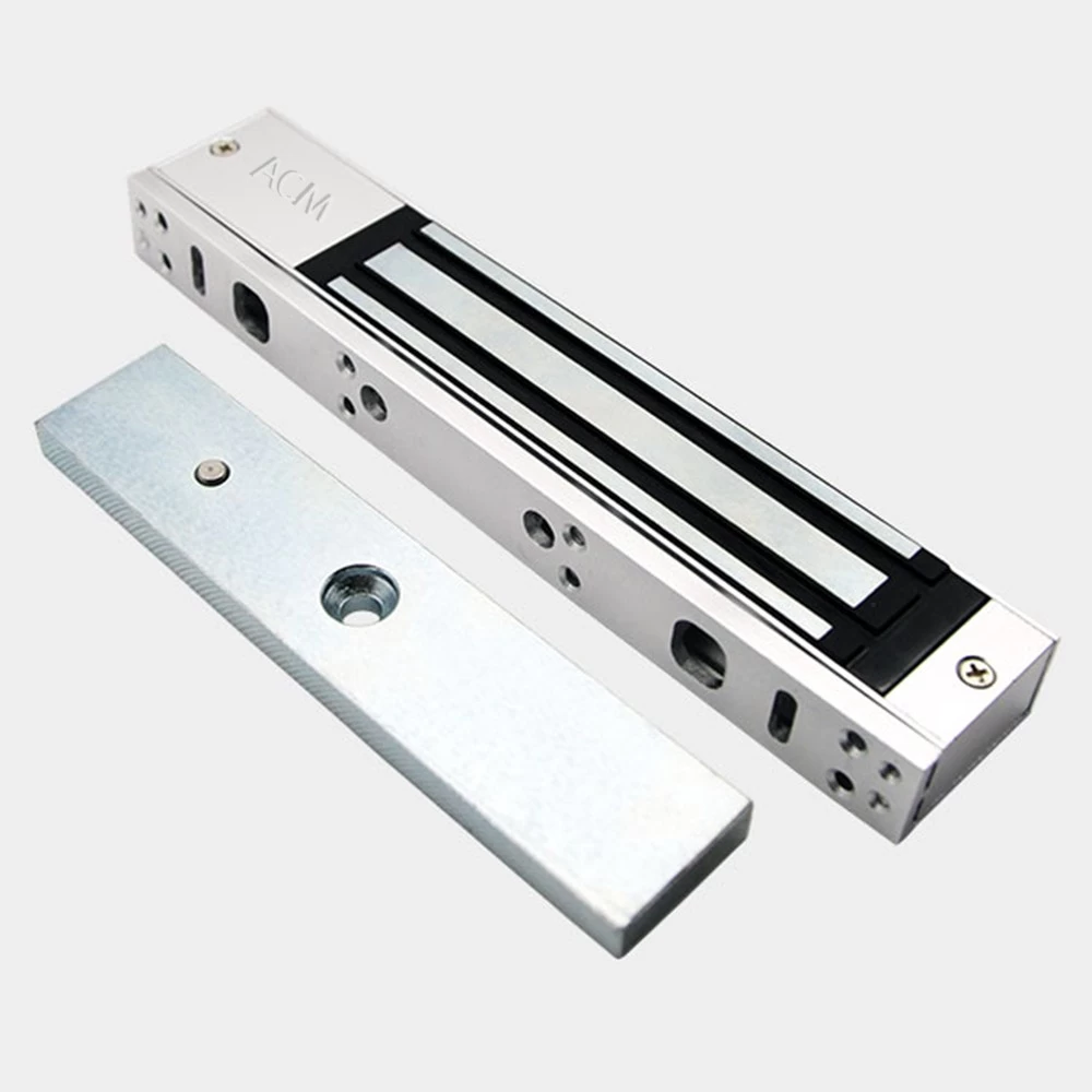 600lbs Holding Force Outdoor Electric Magnetic Gate Lock with Mount Bracket for Inswinging Door
