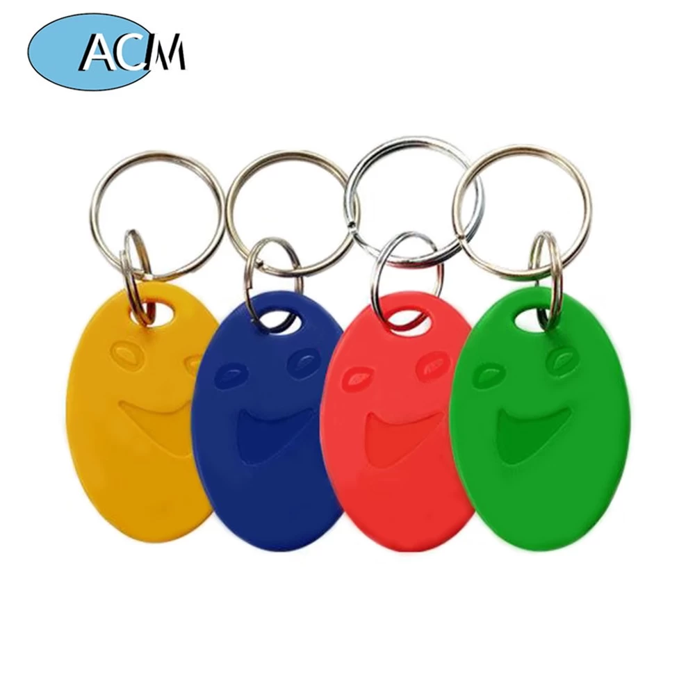 porcelana ACM-ABS005 Puerta de acceso resistente al desgaste Custom EM4305 ABS Keyfobs Llavero de plástico NFC Key Fob Tag Rfid Keyfob fabricante