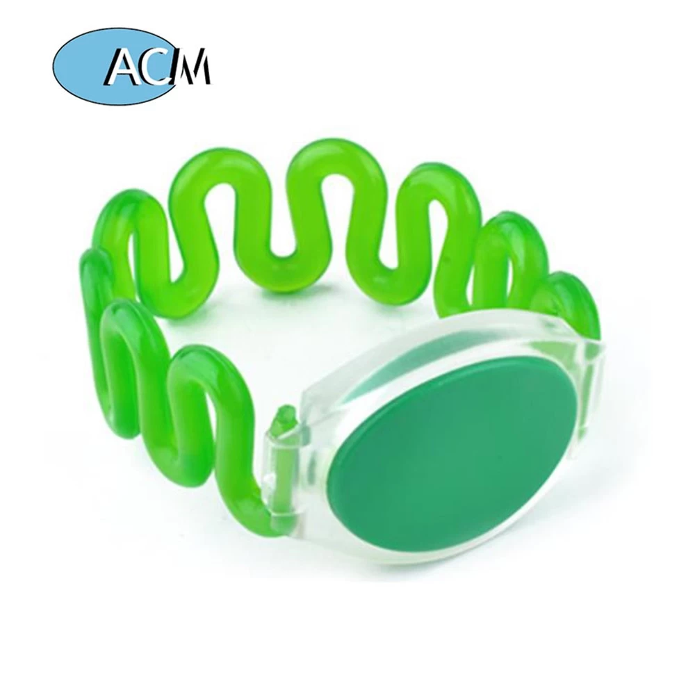 Waterproof Custom Printing Logo Ellipse Plastic Bracelet Band Compound Plastic RFID Wristband