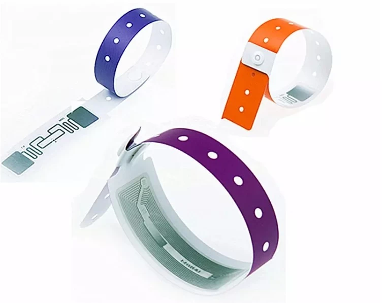Disposable 13.56mhz RFID NFC paper wristband RFID bracelet for sport event Identification