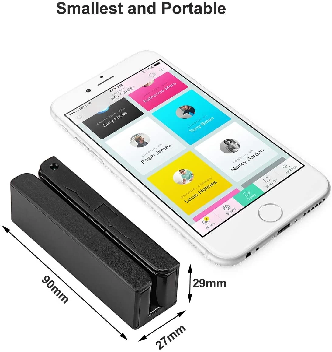 Portable USB Magnetic Stripe Credit Card Reader 3 Tracks Swipe