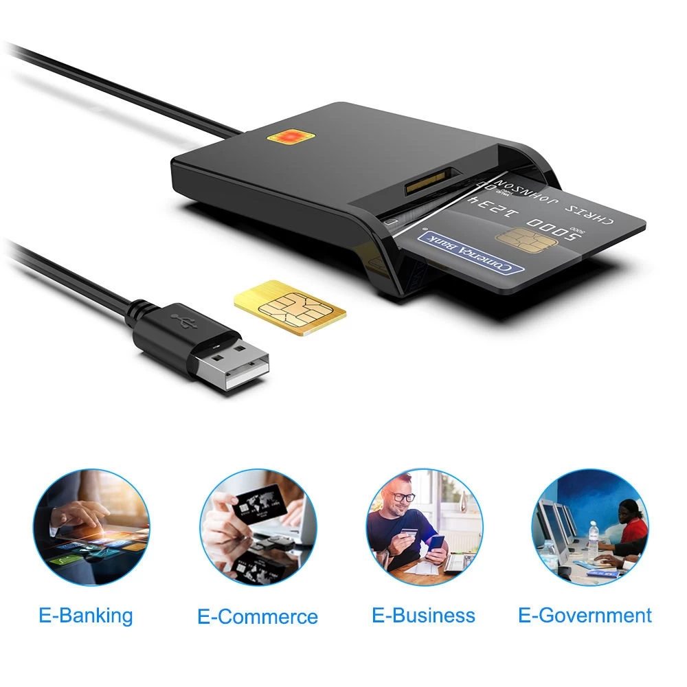 ic id smart card reader sam slot USB Credit card reader writer sim card reader