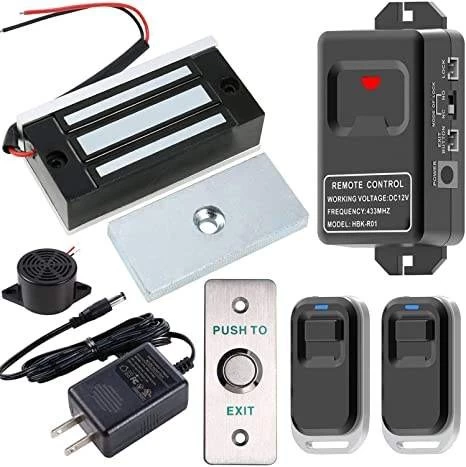 120LBS electric magnetic door lock with remote control kit system