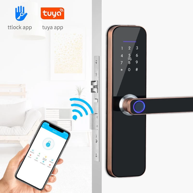 TTlock Wifi Remote Control Smart Lock M1 Home Security Door Access Control Anti-theft Lock Biometric Fingerprint Lock