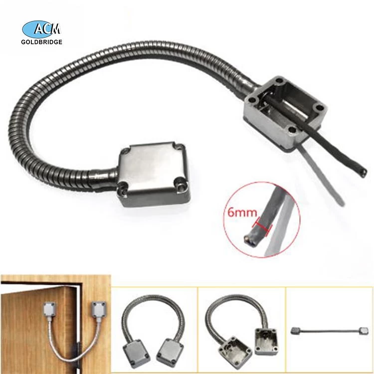 Door Loop Exposed Mounting Protection Sleeve Access Control Cable Stainless Steel Hidden Wire Line Protect Armored Metal Tube