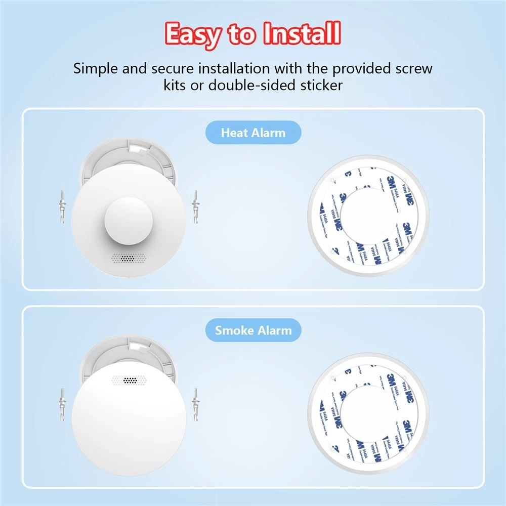 Home alarm system wireless interconnected smoke detector Interlinked smart remoter control Fire smoke alarm