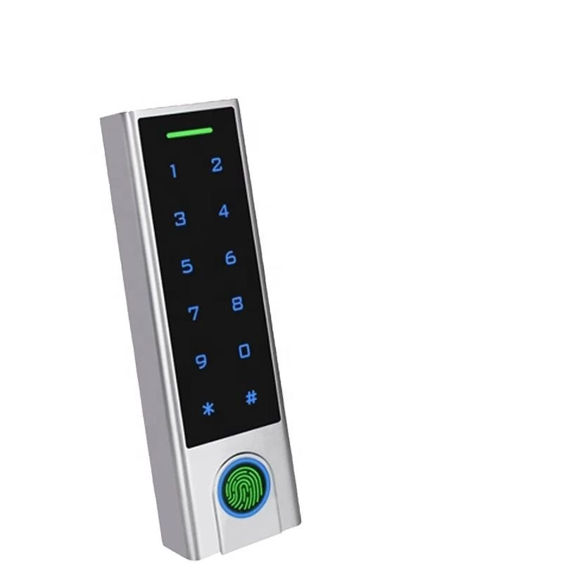 Teclado de acceso por huella dactilar Lector rfid Cerradura de puerta con  mando a distancia y botón de salida inalámbrico 1000 Usuarios