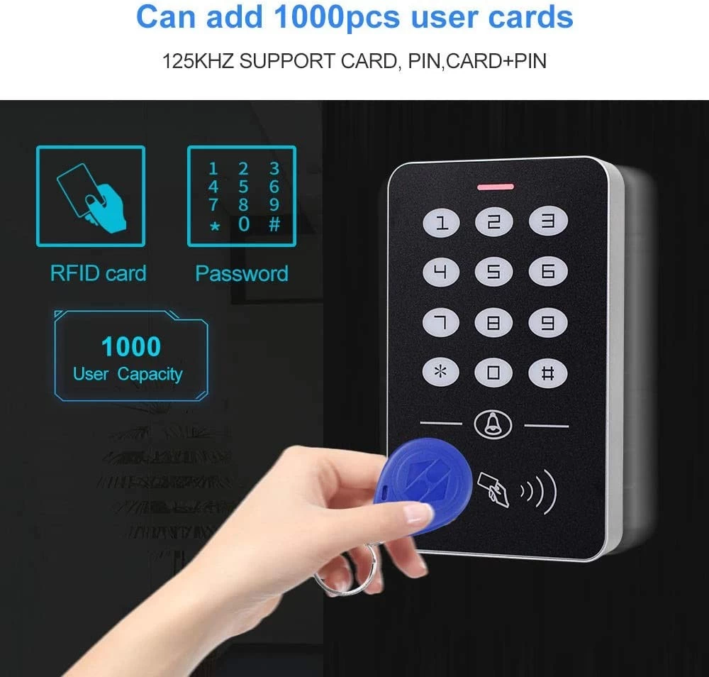 X1 - Cerradura de puerta inteligente, cerradura biométrica de huella  dactilar 5 en 1, cerradura de puerta con teclado con pantalla táctil,  llavero