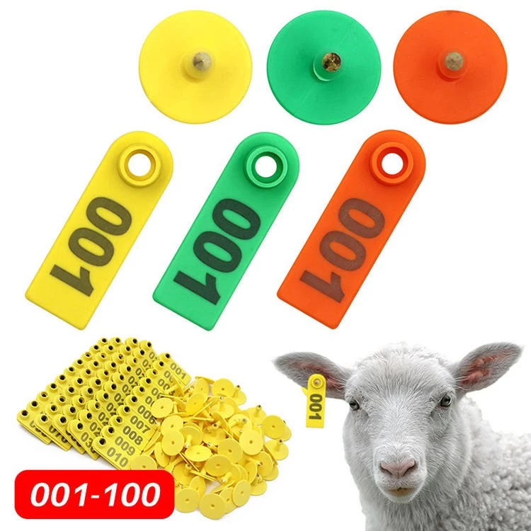 China Reusable Numbered Cattle Ear Tag Uhf Rfid Chip Animal Ear Tag For Cow Supplies manufacturer
