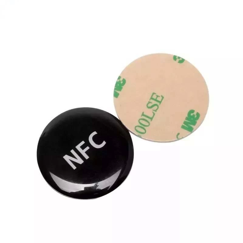中国 定制徽标印刷 25 毫米 Nfc 标签 Nfc 社交媒体电话标签防水环氧树脂 Rfid 有源标签 制造商