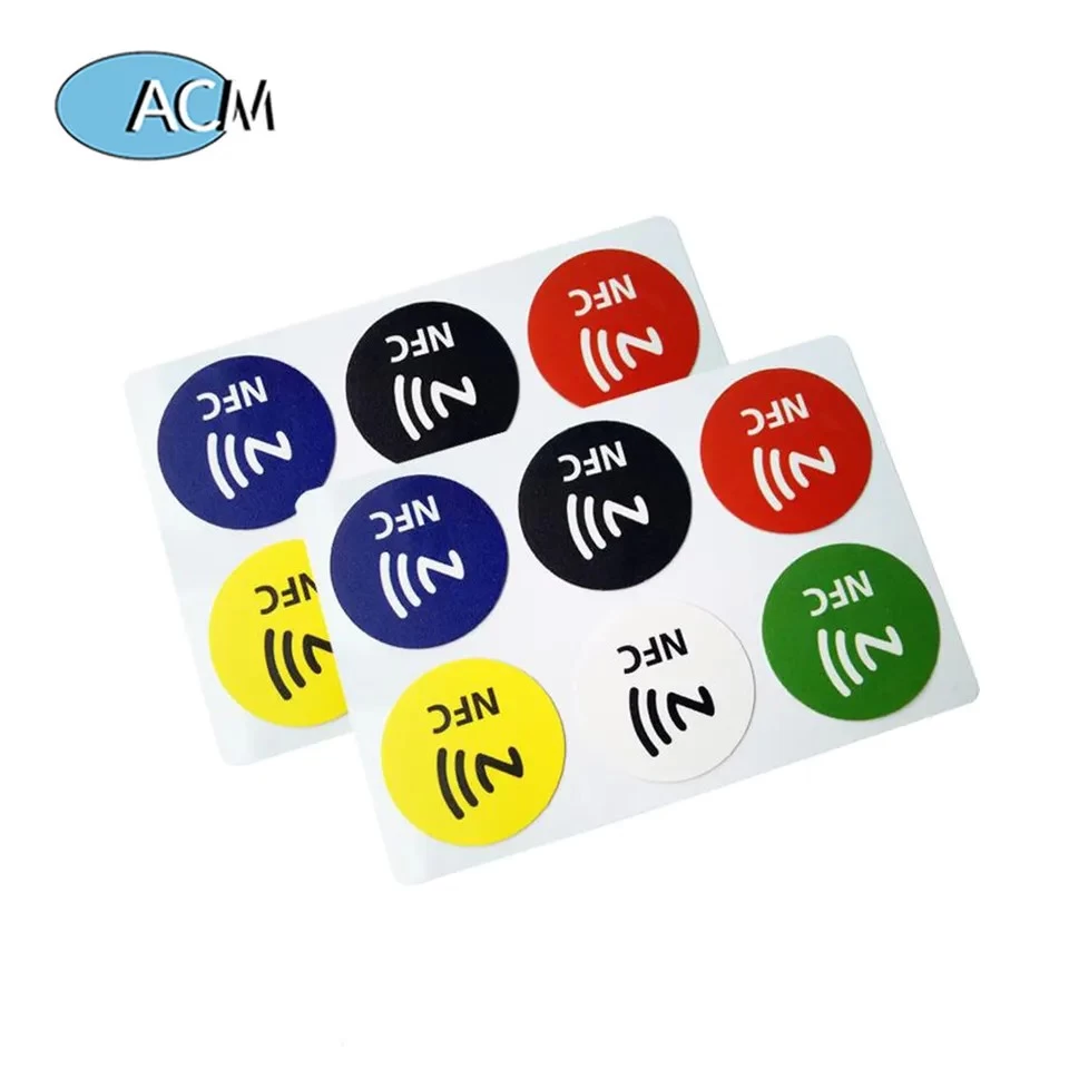 China Waterproof PET Material NFC Stickers Smart Tags 13.56MHz Mobile Phone Adhesive Label manufacturer