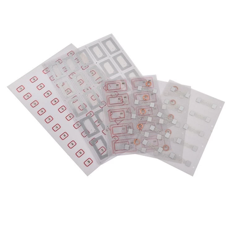 China RFID Blank Transparent Inlay Sheet NFC Antenna Label Customized Size A4 Layout 13.56MHz White RFID Card PVC Prelam Inlay manufacturer