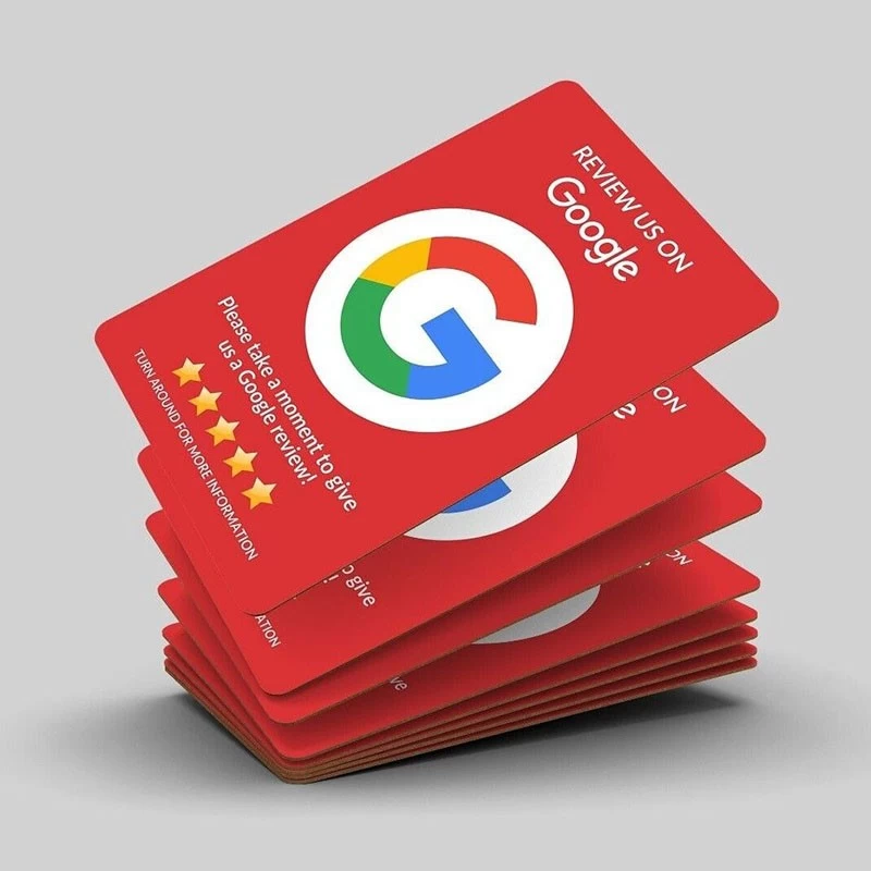 Carta di recensioni Google con chip NFC con stampa personalizzata, carta di  recensione  pop-up, carta regalo Nfc Ntag213 215 216 Google Play