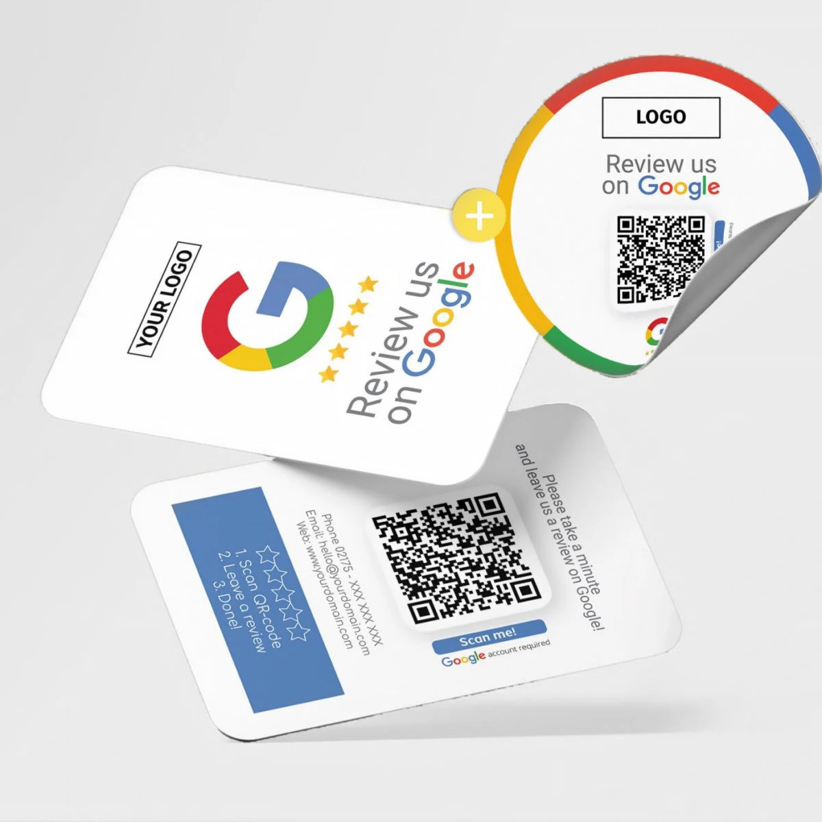 Carte NFC & QR Code Personnalisable Phygi.cards - Pour Partager Son Profil Instagram Instantanément - Compatible IOS/Android