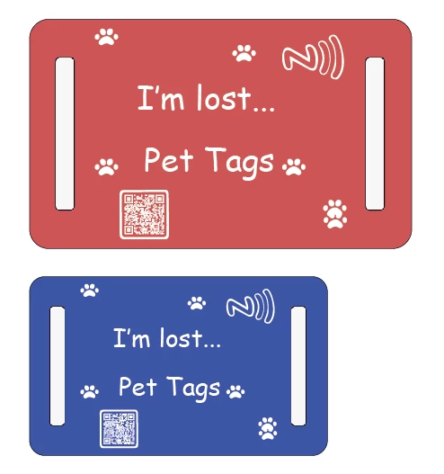 Китай Горячие программируемые NFC-бирки для собак, RFID-силиконовый ошейник для домашних животных, уникальный Qr-код, бирка для отслеживания идентификатора домашнего животного для домашних животных производителя