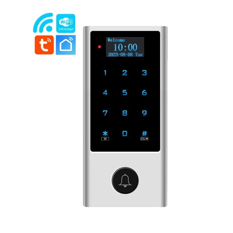 China Touch keypad waterproof WIFI access control, remotely OLED access control with doorbell manufacturer
