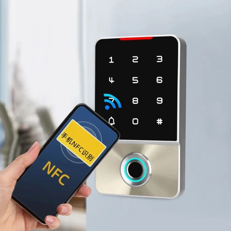 China D5 wasserdichte Metall-NFC-Telefonkarte, Fingerabdruck-Tür, biometrische Zugangskontrollsystemprodukte Hersteller