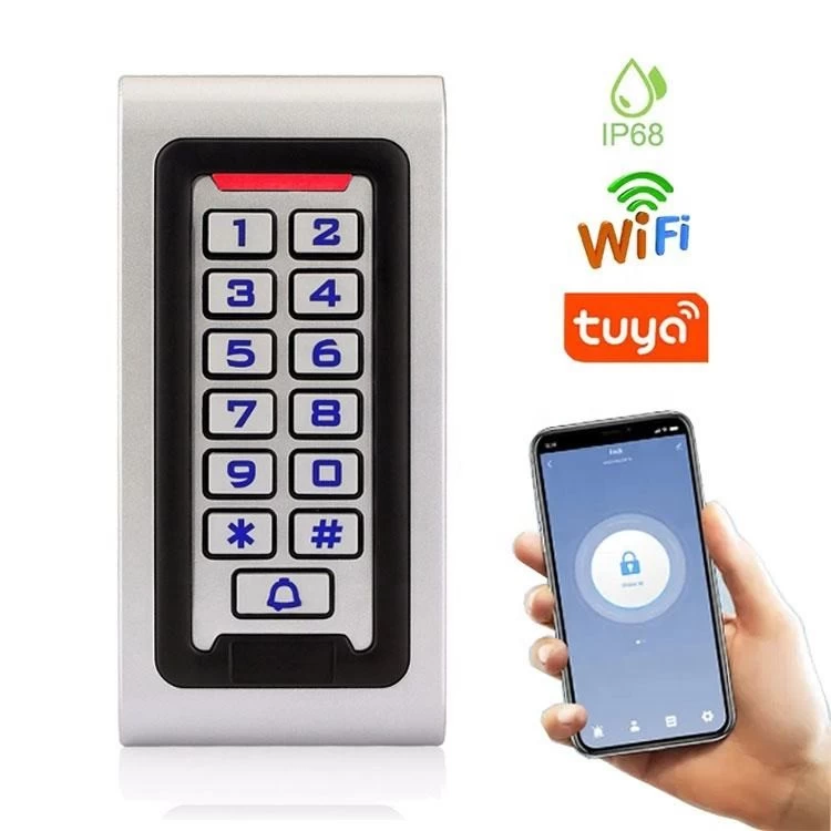 China Smart Home IP68 Waterproof Standalone Security Door Access Control System Keypad Wifi Tuya APP Metal Access Control manufacturer