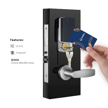 China Orbita High Security Master Key Rfid Key Card Electronic Hotel Smart Door Locks With Free Management Software System manufacturer