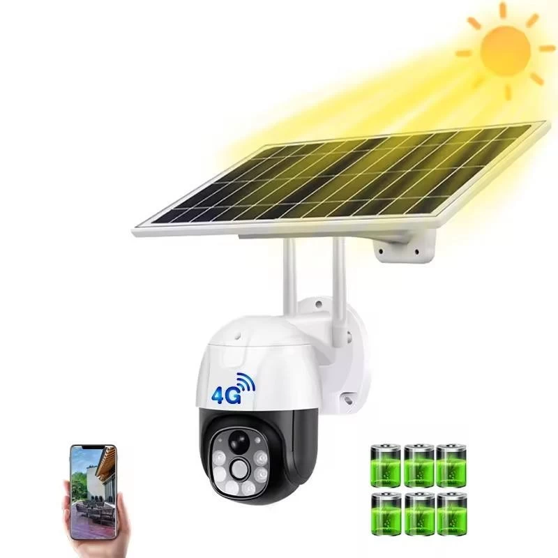 China CCTV Solar 4G Camera With Sim Card Outdoor Colorful Night Vision Recording Security Solar 3MP CCTV 4G Camera manufacturer