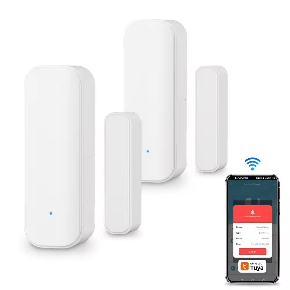 Cina Sensore di allarme di sicurezza wireless Tuya 2.4G WIFI Rivelatore alimentato a batteria AAA per la sicurezza di porte e finestre produttore