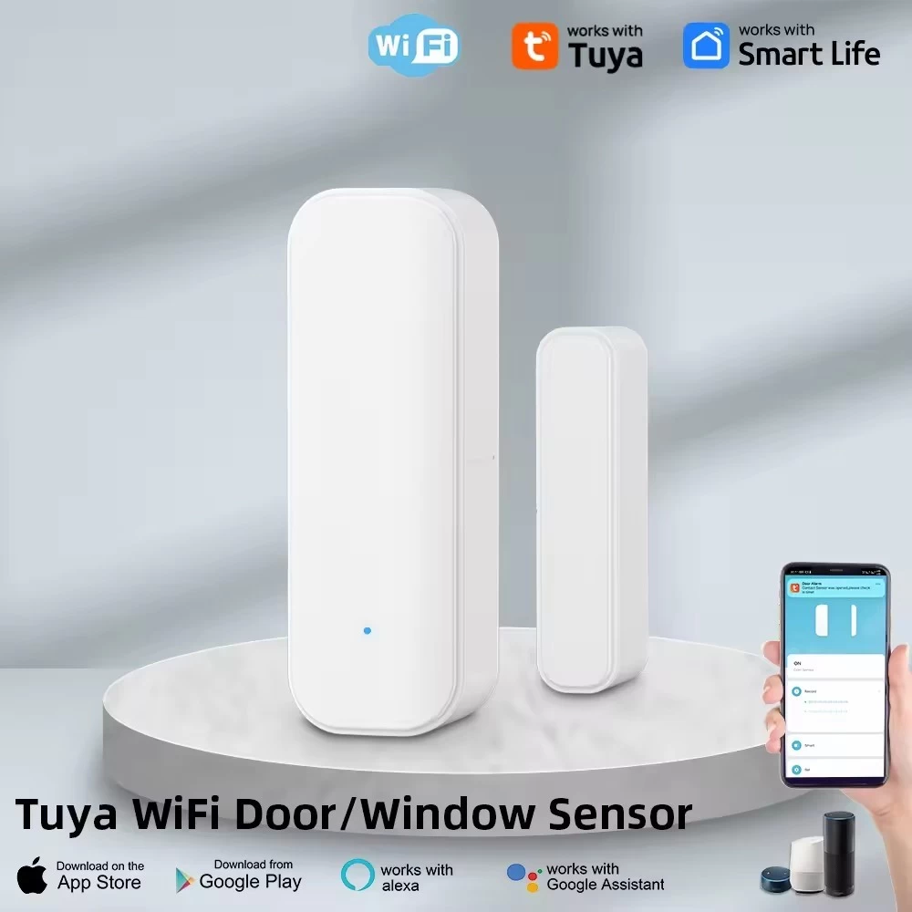 2,4G WIFI Tuya Drahtlose sicherheit Alarm sensor AAA batterie betrieben Detektor Für Tür Fenster sicherheit