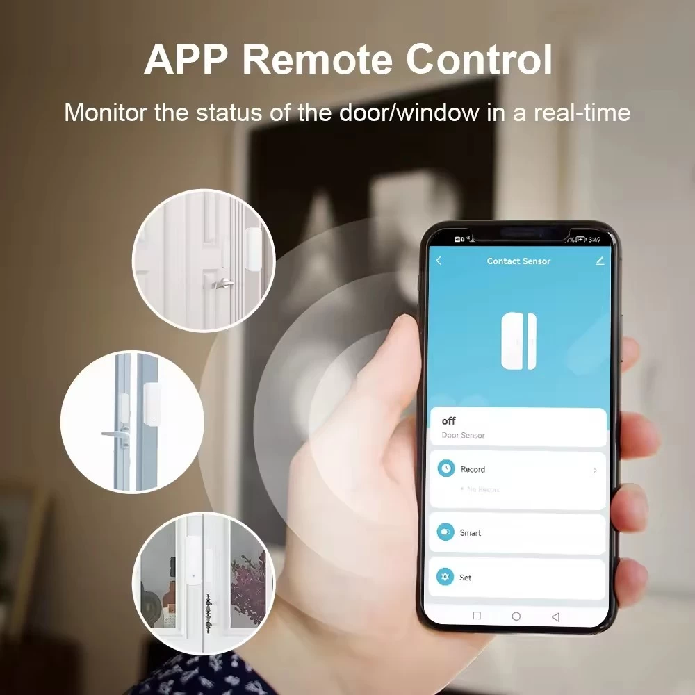 2,4G WIFI Tuya Drahtlose sicherheit Alarm sensor AAA batterie betrieben Detektor Für Tür Fenster sicherheit