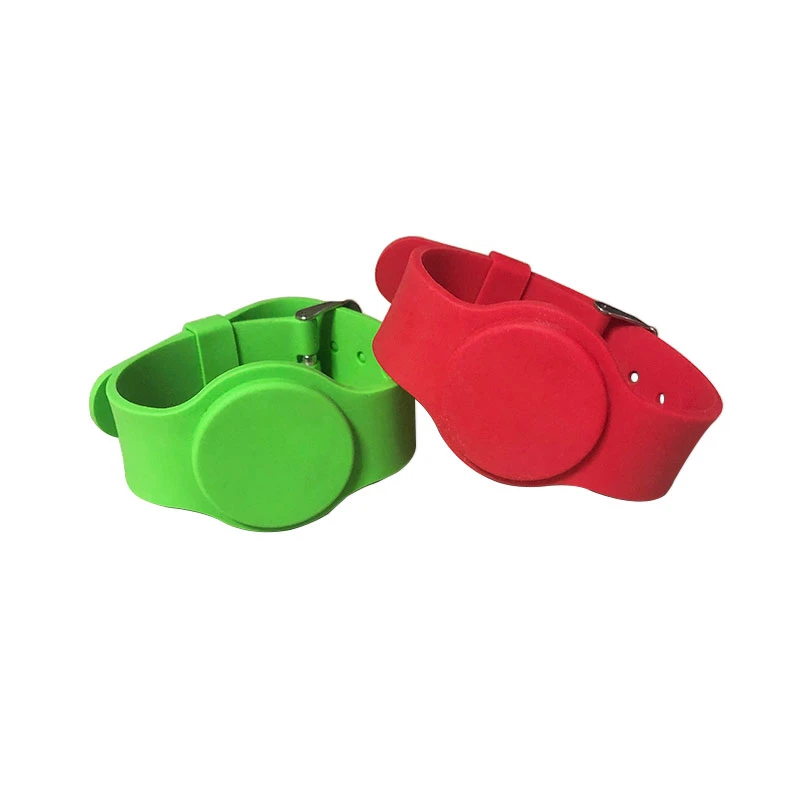 10 Bracelets RFID Silicone 125 KHz IP68 - Imperméables, Pour Piscine, Sauna, Contrôle D'accès (Rouge)
