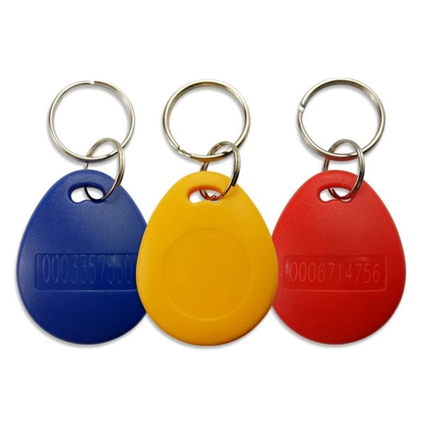 Çin 13.56MHz RFID KEYFOB Özel Logo Renkli RFID Anahtar Zinciri 125KHz Access Control için Keyfob Etiketi üretici firma