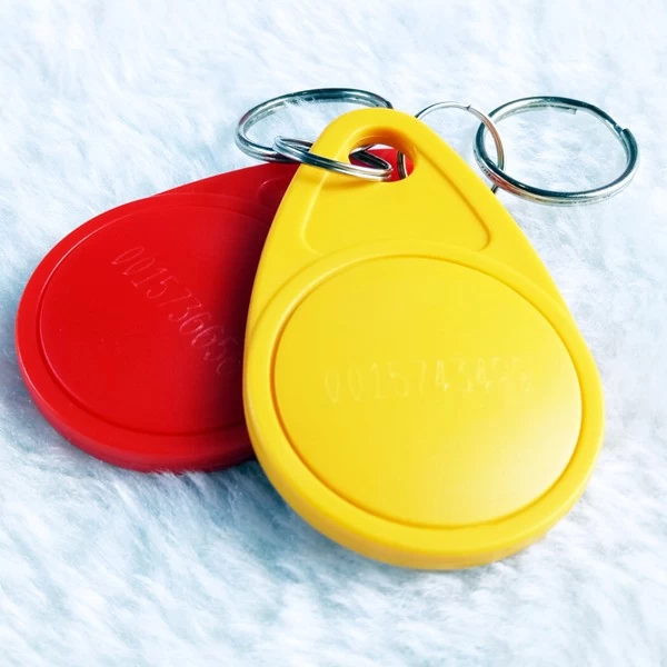 Çin 13.56MHz IC Kart Abs Abs Anahtarlık Özel Logo Renkli RFID Anahtar Zinciri 125KHz Access Control için Keyfob Etiketi üretici firma