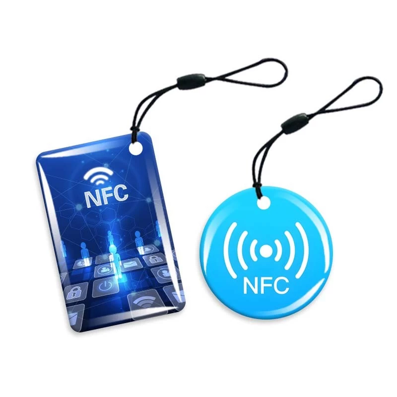 Çin Özelleştirilmiş Yuvarlak Şekli 13.56 MHz NFC Sticker Tutkal Kartı Telefon UID NFC Epoksi Reçine Etiketi üretici firma