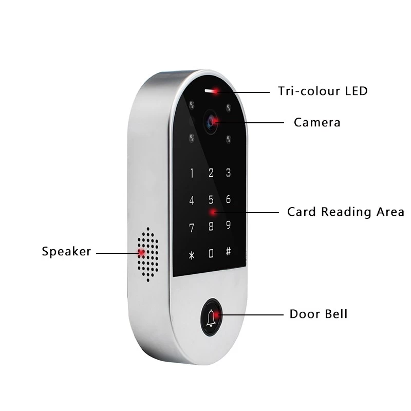 Control di accesso alla videocamera per videocamera RFID TOUCT più recente e sistema video integrale WiFi APP APP WIFI Mobile 2.4g.