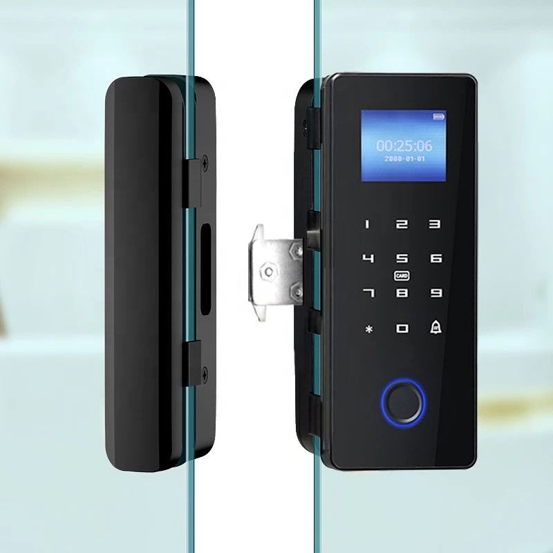 porcelana Huella de huellas dactilares automáticamente cerradura de la puerta de vidrio con tarjeta Smart Lock para puerta deslizante de vidrio fabricante