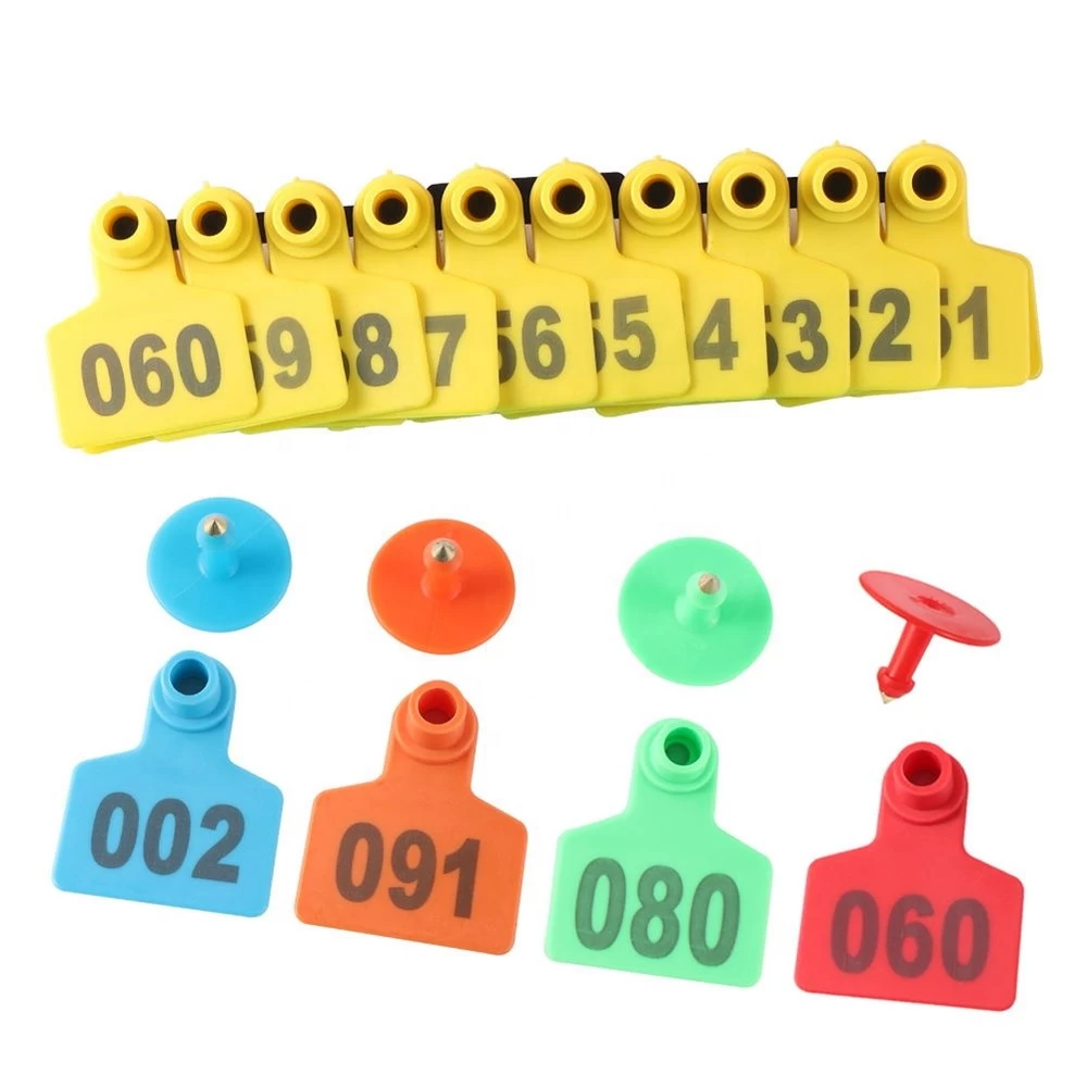 China Farm Livestock Equipment Domestic Animal Identification Sheep Swine Pig Cattle Cow Eartag Ear Tags manufacturer