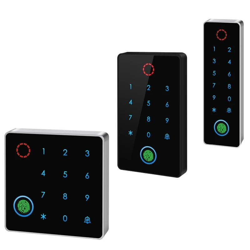 porcelana Tuya-teclado inteligente de Control de acceso móvil, sistema de frenado antibloqueo de huellas dactilares, resistente al agua, lector de radiofrecuencia de 125kHz fabricante