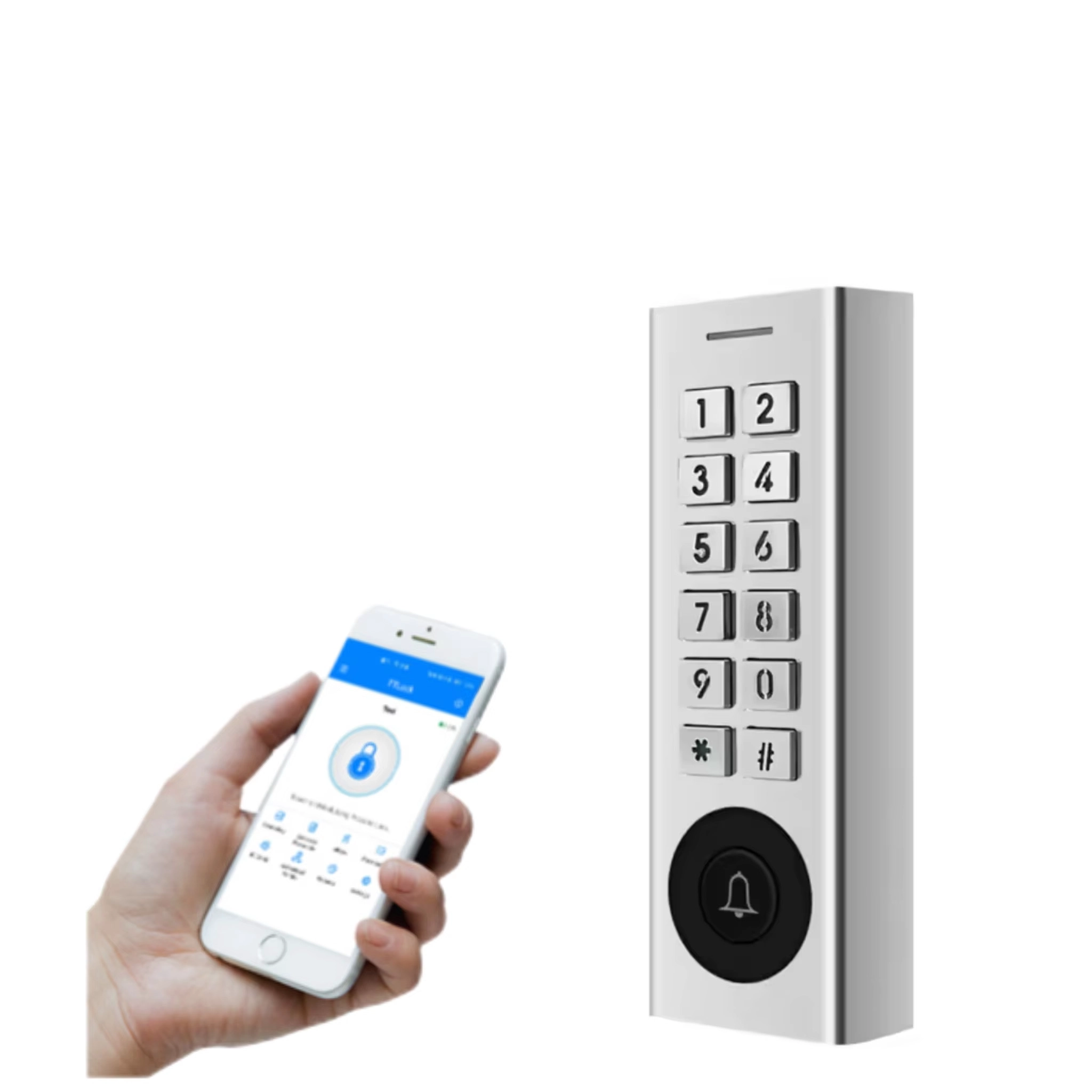 Factory Price K12-Ble Waterproof TTlock Bluetooth/WIFI Digital Metal Keypad Access Control Proximity Card Standalone Smart Access Control