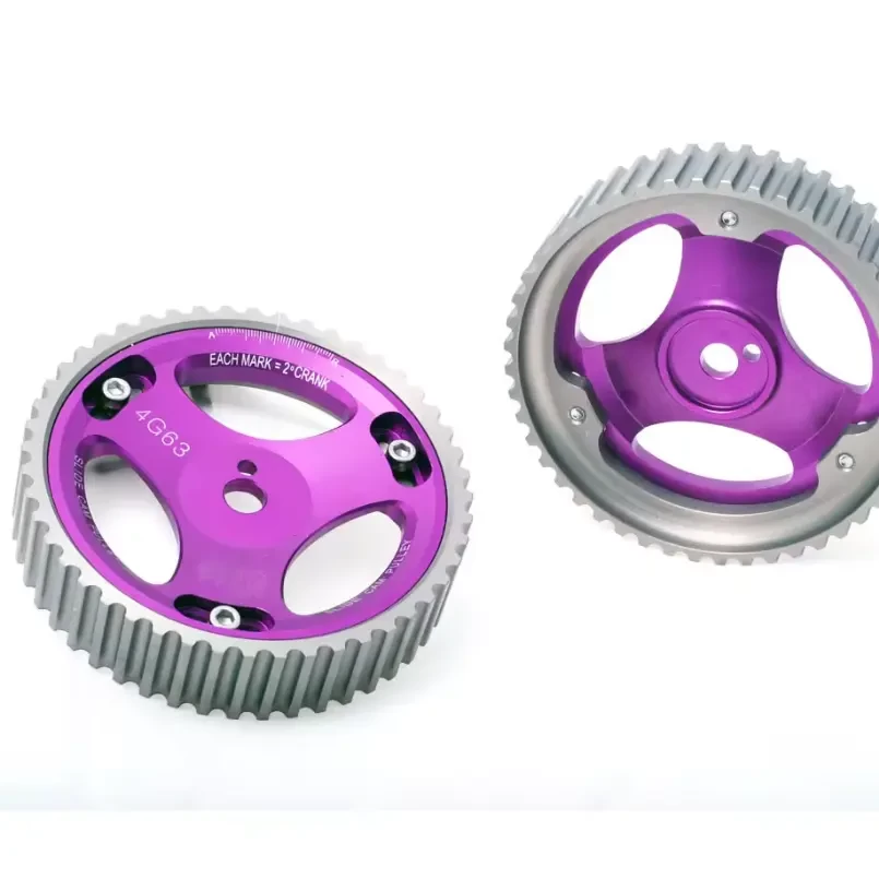 China Adracing High Performance Aluminum Alloy Adjustable Cam Gear Mitsubishi 4G63 Engine Timing Camshaft Gear Pulley manufacturer