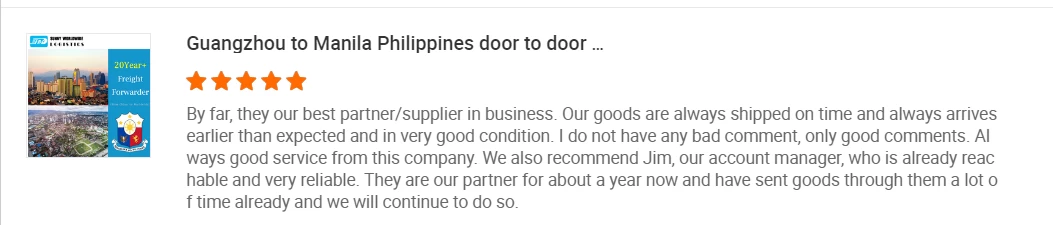 Sunny Worldwide Logistics Jim\'s story of serving Filipino customers---------Served customers have a 99.9% reuse, multiple suppliers free to collect goods and free storage