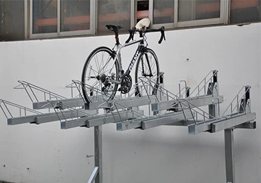Chine Support de bicyclette à deux niveaux utilisé dans les bicyclettes publiques fabricant
