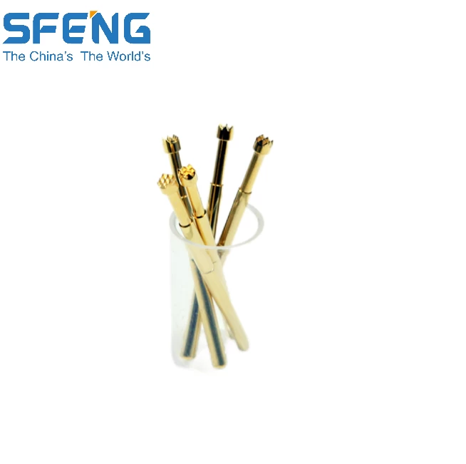Gold plated ICT test probe with serrated tip SF-PA100-H