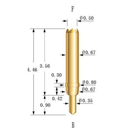 Pin thăm dò thử nghiệm 4,46mm xuất khẩu nóng với đầu đôi