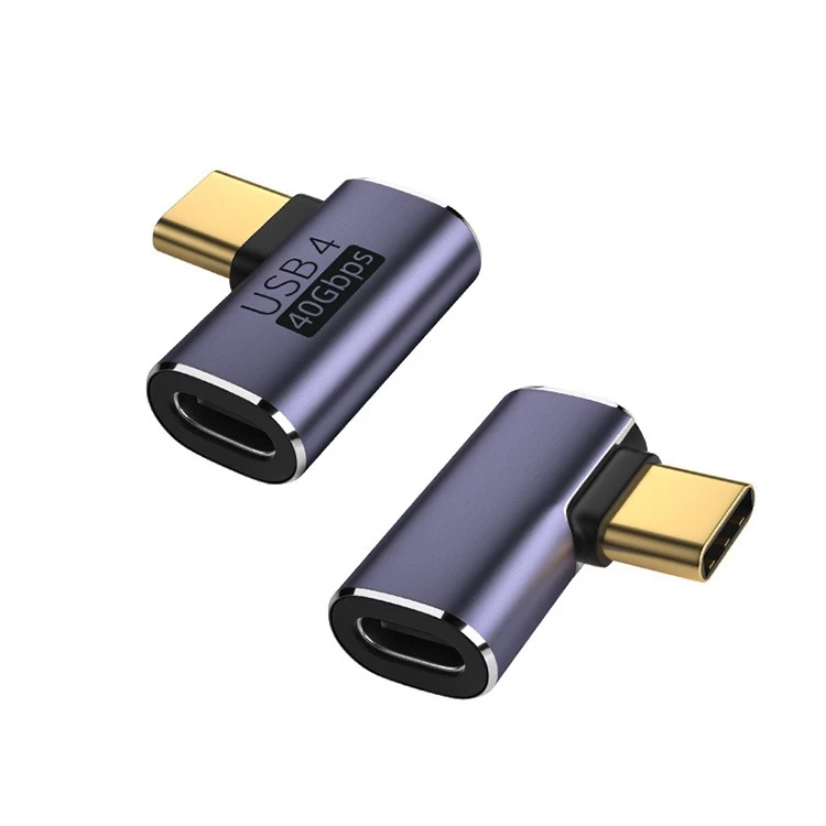 中国 90 度 Type C USB 4.0 40Gbps データ転送充電アダプター コンバーター メーカー