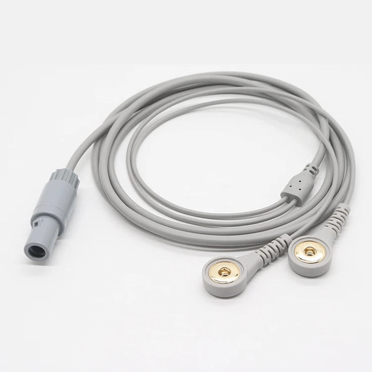 Lemo Plastik Fiş - 4.0mm Altın Plakalı Elektrot Dişi Çıtçıtlı, 2 Kurşun Telli