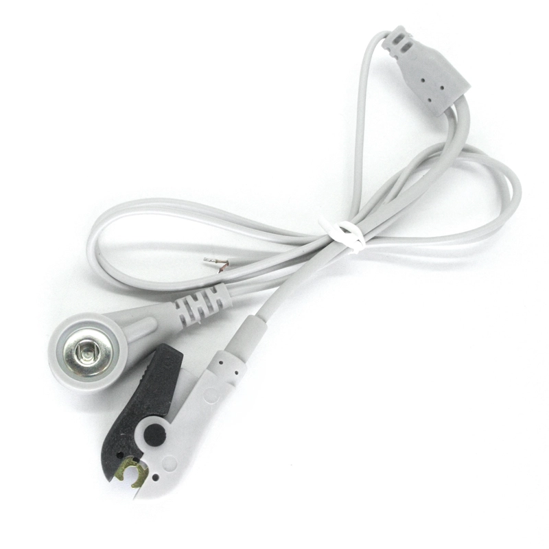 China Factory Custom OPEN to ECG Clip to 4.0 Electrode Female Snap Physical Therapy Cables Leading Manufacturer ISO9001 ISO13485 FDA Certificated manufacturer